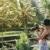 Bali Frau Reisplantage Kamera