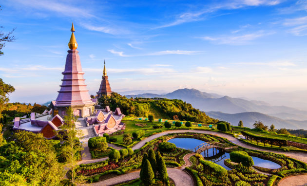 Thailand Chiang Mai two Pagoda