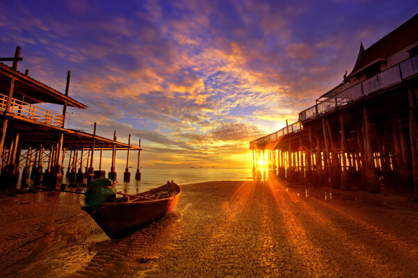 thailand hua hin strand im Sonnenuntergang