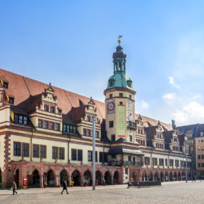 Leipzig Altes Rathaus und Markt