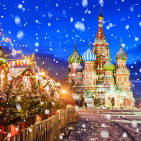 Russland Moskau Roter Platz Winter