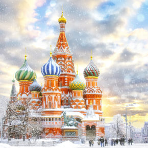 Russland Moskau Winter Kathedrale