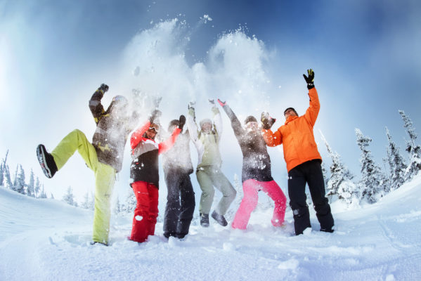 Ski Urlaub Schnee Freunde