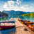 Slowenien Bohinj Lake Steg Boote