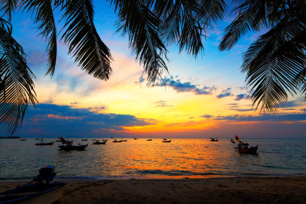 Thailand Koh Tao Strand Sonnenuntergang