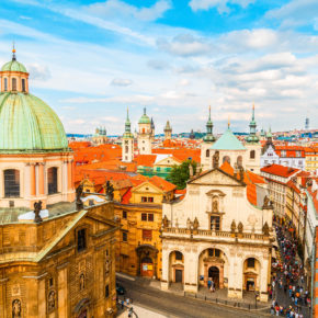 Tschechien Prag Altstadt von oben