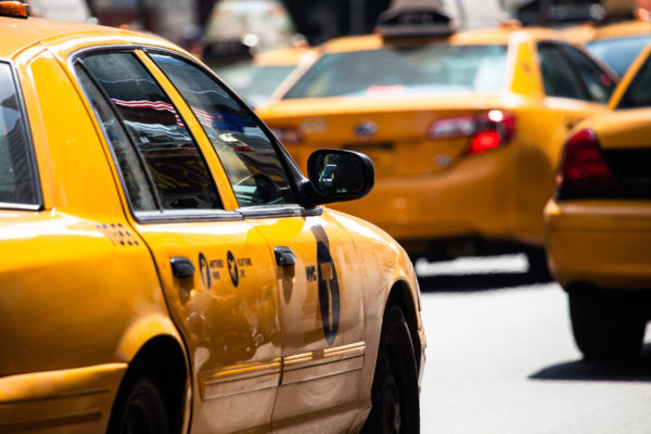 USA New York Taxi hinten