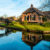 Niederlande Giethoorn Haus am Kanal Winter
