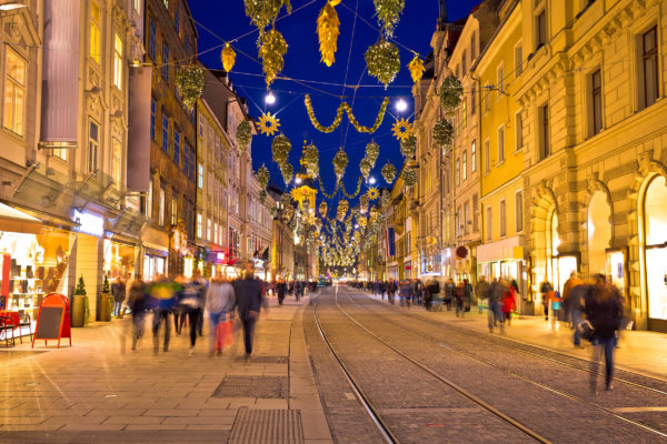 Österreich Graz Weihnachten Einkaufsstraße