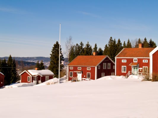 Schweden Alnon Schnee