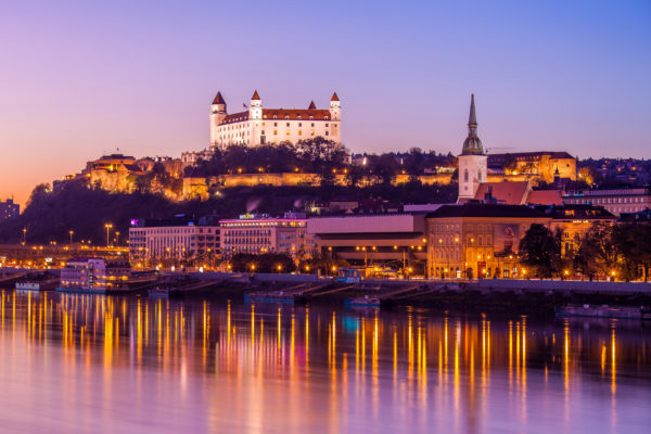 Slowakei Bratislava Sonnenuntergang