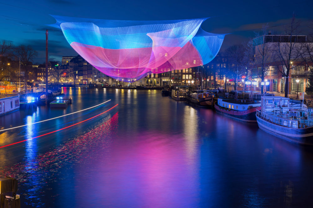 Niederlande Amsterdam Festival of Lights bunt