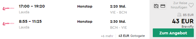 3 Tage Barcelona Flug