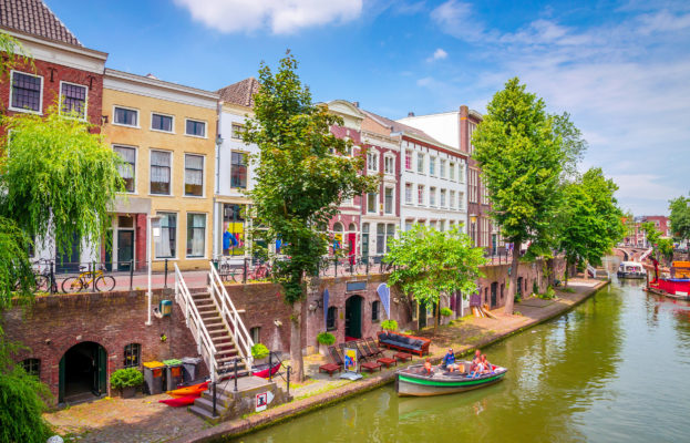 Niederlande Utrecht Kanal Boote
