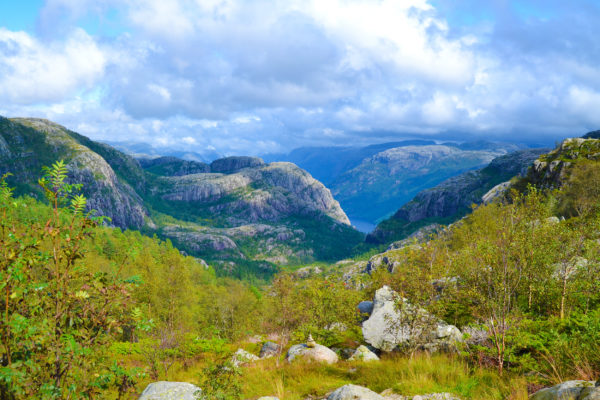 Norwegen Preikestolen Aufstieg