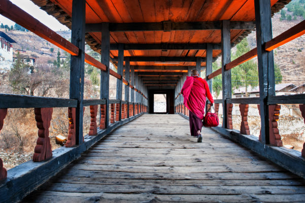 Bhutan Paro Mönch