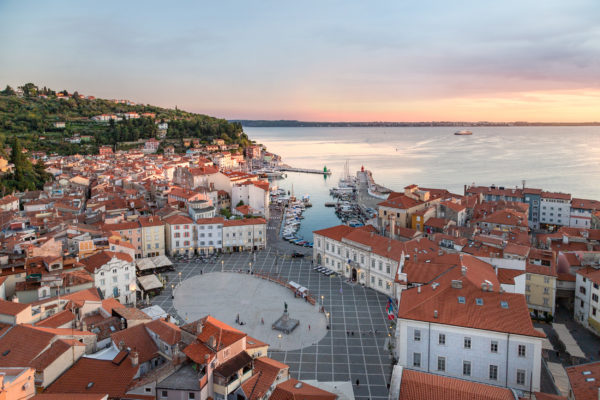 Slowenien Piran Altstadt Hafen