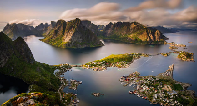 Norwegen Lofoten Berge