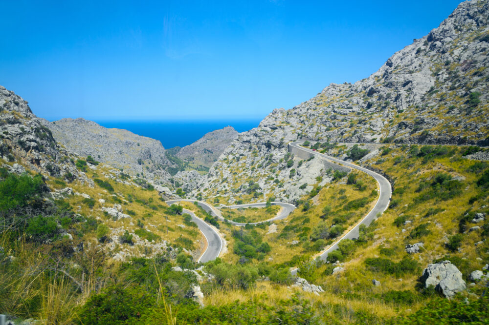 spanien mallorca sierra de tramuntana straße