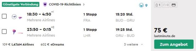 Brasilien Hin Ruckfluge Fur 10 e Nach Sao Paulo Fur 75 Rio Fur 90 Urlaubstracker At