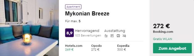 Mykonos Angebot