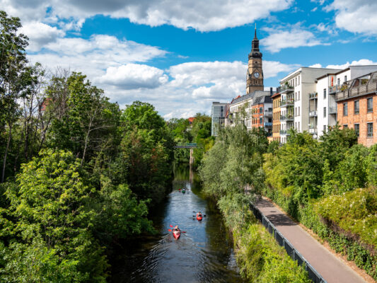 leipzig kanaele mit kanus