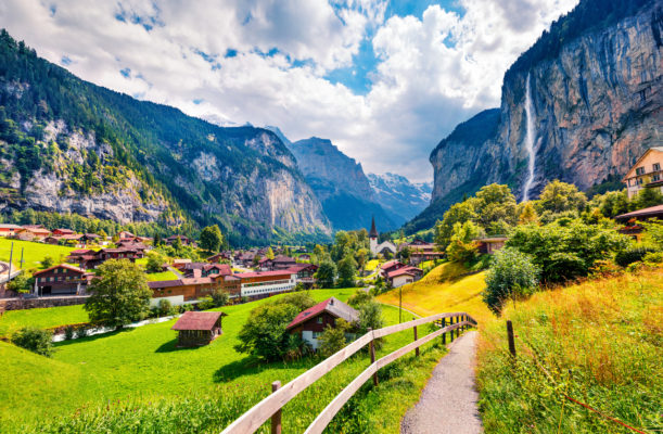 Schweiz Lauterbrunnen Staubbachfall