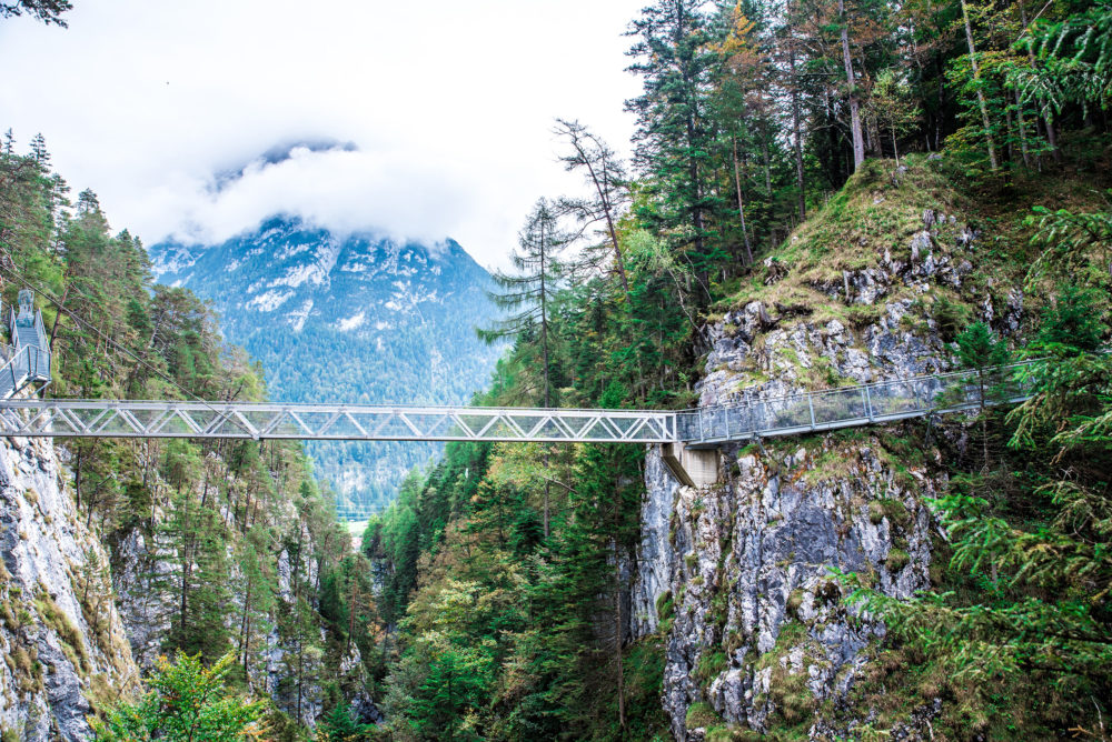Deutschland Alpen Leutaschklamm Brücke