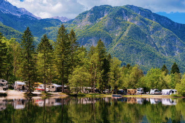 Slowenien Bohinj See Camping