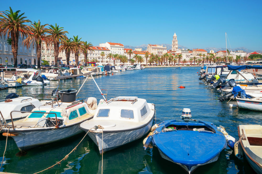 Kroatien Split Boot mit Mein Schiff