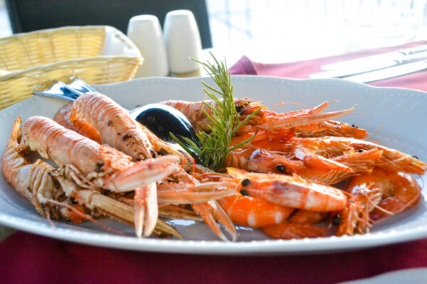 kroatien porec essen shrimps