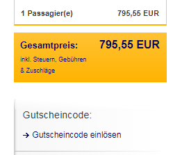 Gutschein Lufthansa 