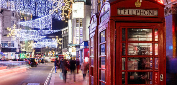 Zum Christmas Shopping nach London: 4 Tage übers Wochenende mit TOP 3* Hotel & Flug um 192€