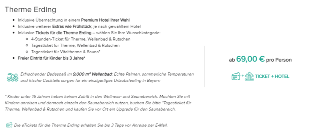 Screenshot: 2 Tage Therme Erding