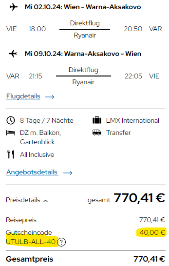 Was Kostet Ein Flug Nach Bulgarien Last Minute nach Bulgarien: 8 Tage im 4* Hotel am Goldstrand mit All