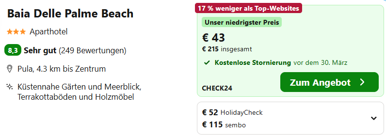 Sardinien Hotel Angebot