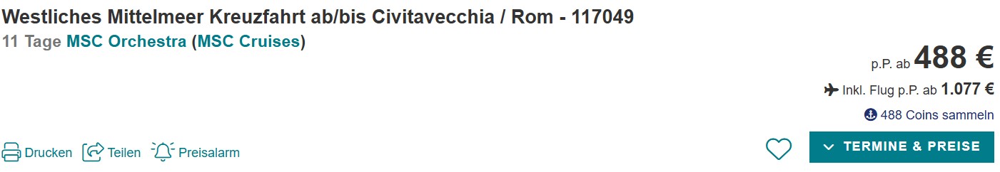 Mittelmeer Kreuzfahrt