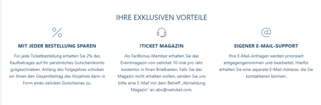 Mit dem FanBonus von oeticket könnt Ihr ordentlich Geld sparen.