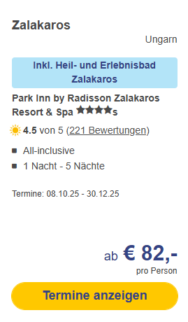 Ungarn Hotelangebot