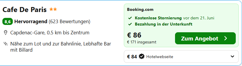 Paris Hotel Angebot