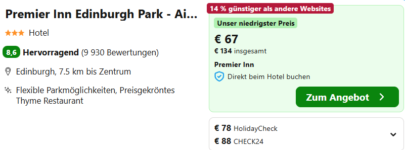 Schottland Hotel Angebot