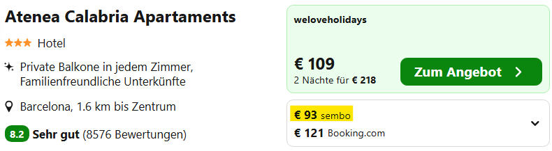 Barcelona Hotel Angebot