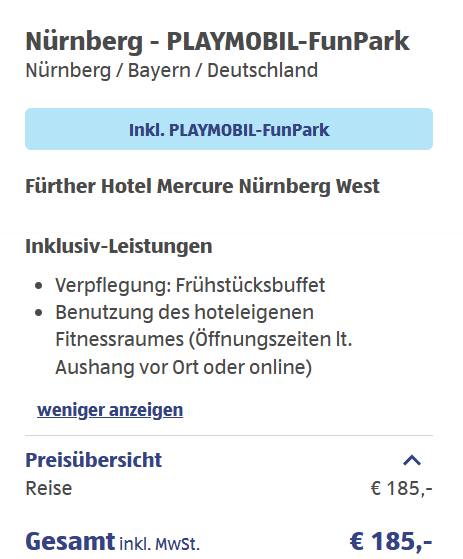 Deutschland Freizeitpark Angebot