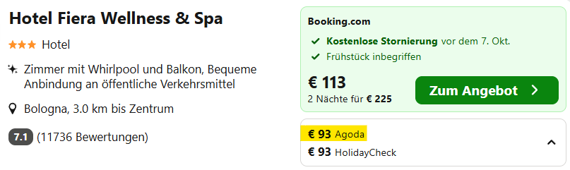 Bologna Hotel Angebot