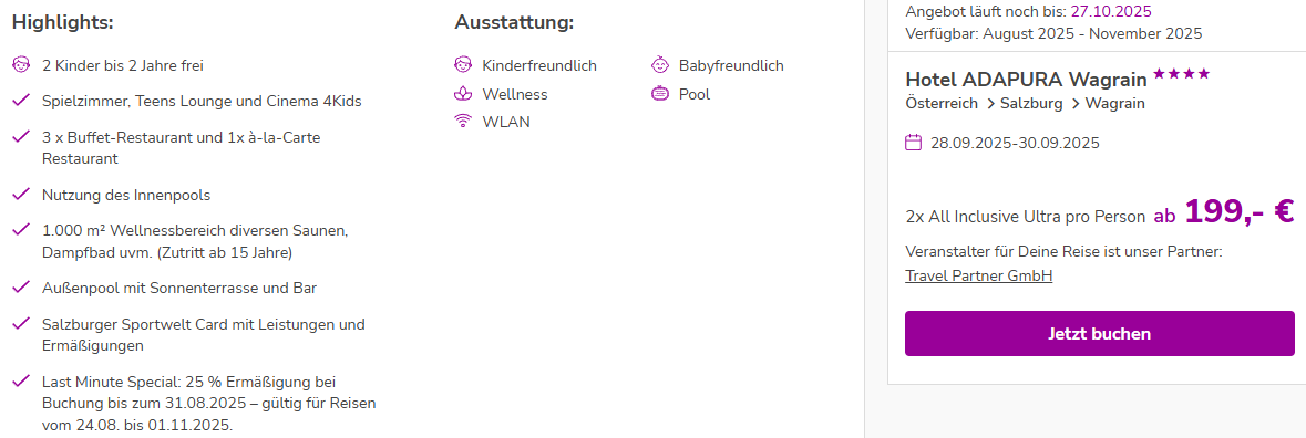 Österreich Hotelangebot
