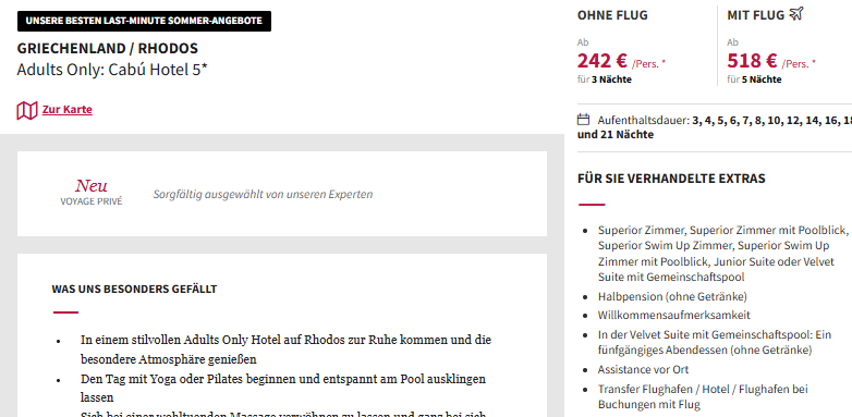Rhodos Angebot