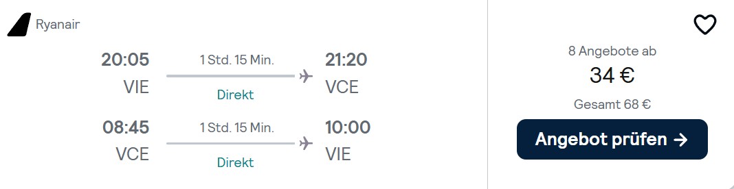 Venedig Flug