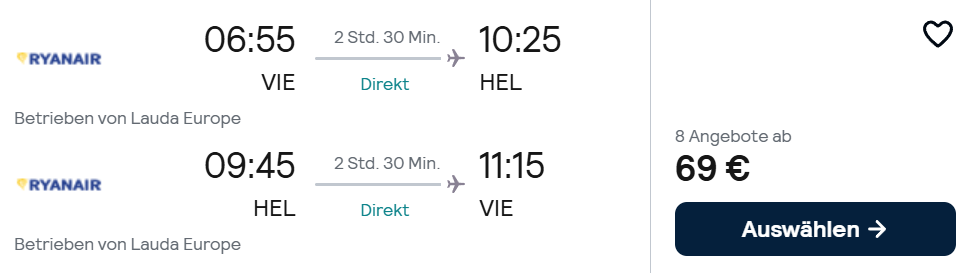 Finnland Flug Angebot