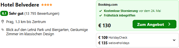 Prag Hotelschnäppchen Angebot