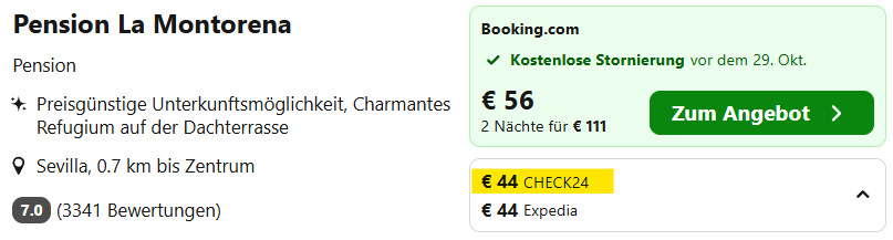 Sevilla Hotel Angebot